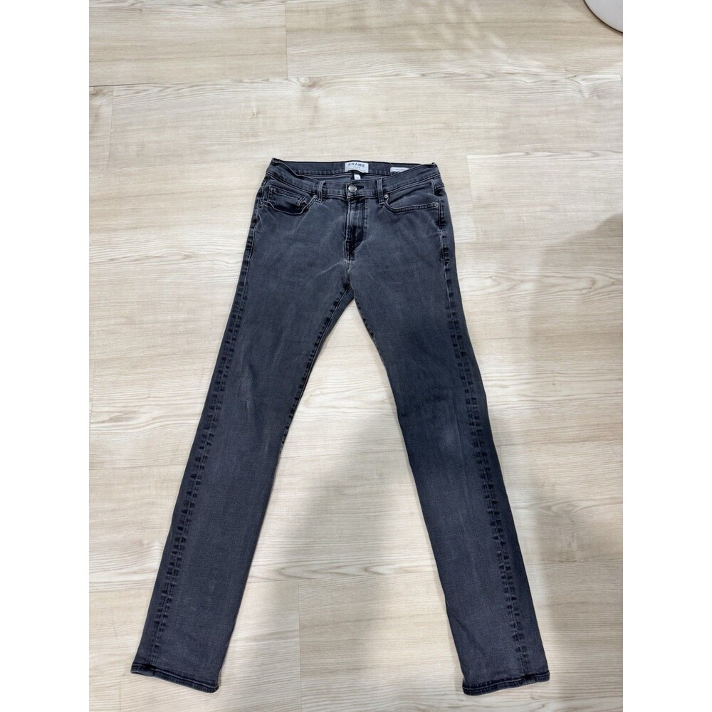 FRAME L'Homme Skinny Jeans Mens Size 31 Faded Black Grunge Minimalist